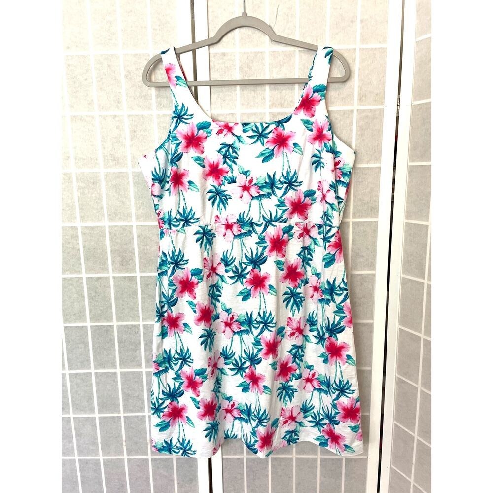 Tommy Bahama Sierra Madre Dress Tropical Floral XL Coastal Island Cruise Resort